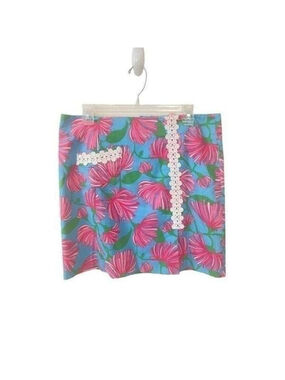 Lilly Pulitzer Originals 2010 Floral & Lace Mini Skirt 10